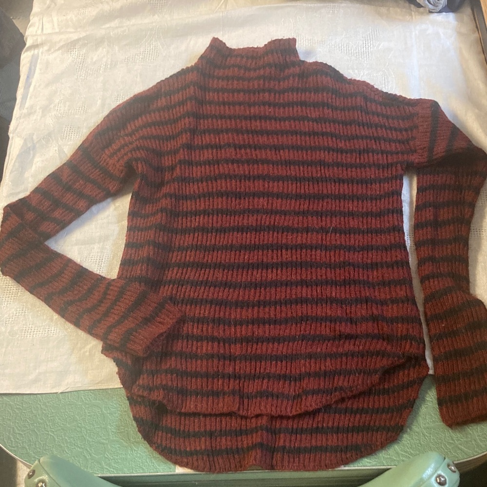 Dark Red & Black Stripped Express Sweater. Size XS.